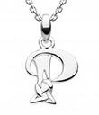 Celtic Initials Pendant Decorated With a Flourish of Knotwork Made of Sterling Silver Letter P Gaelsong