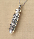 Celtic Knotwork Vial Pendant Sterling Silver With Cultured Pearl Gaelsong