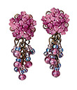 Purple Flowerlet Earrings Gaelsong