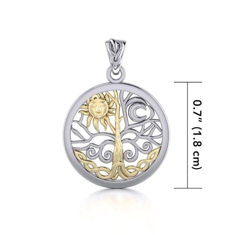 J24312S Sun and Moon Celtic Pendant with Chain Measure Gaelsong