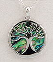 Handmade Celtic Tree of Life Abalone Shell Pendant