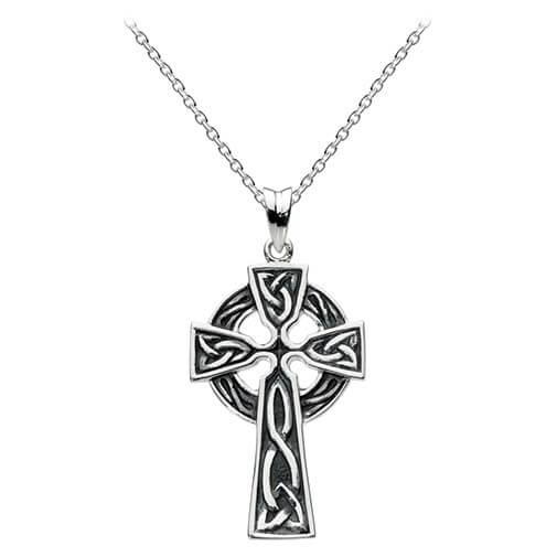 Oxidised Celtic Knot Cross Pendant