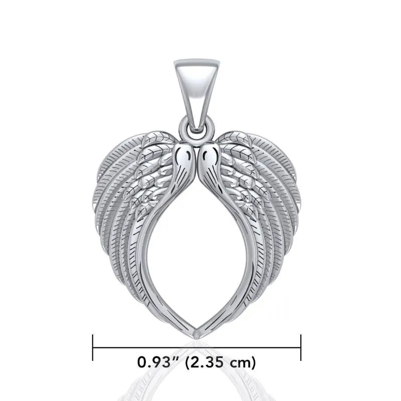 J24333S Irish Guardian Angel Wings Pendant with Chain Measure Gaelsong