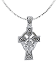 Claddagh Celtic Cross Pendant view 1