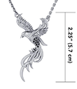 Silver Mythical Phoenix Pendant view 2