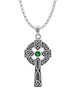 Gemstone Celtic Knot Cross Pendant