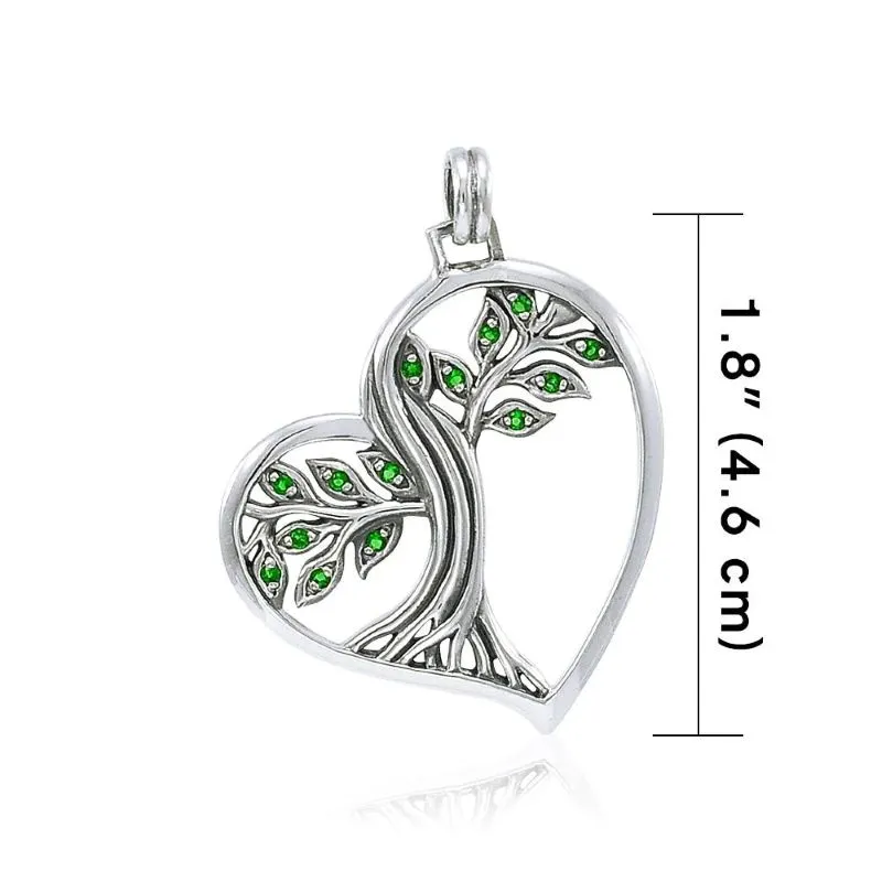 J24345S Heart Shaped Celtic Tree of Life Pendant with Chain Measure Gaelsong