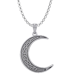 Celtic Crescent Moon Pendant