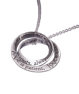 Love is Patient Silver Necklace