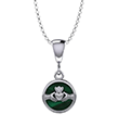 Reversible Silver Claddagh Pendant view 1