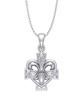 Fleur-de-Lis Celtic Cross