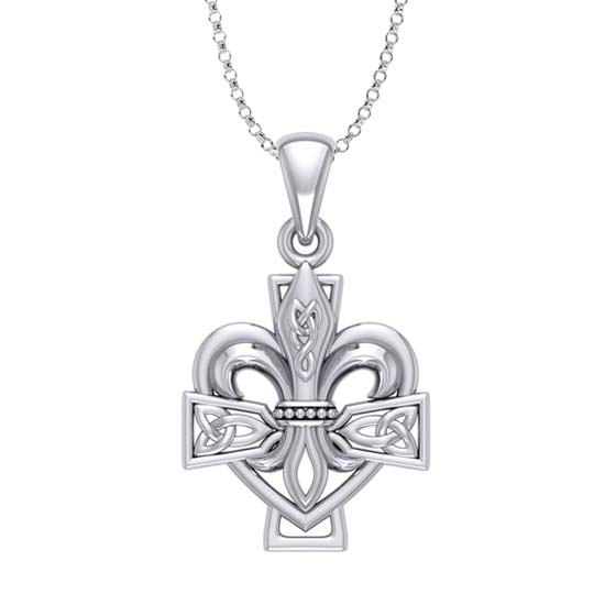 Fleur-de-Lis Celtic Cross