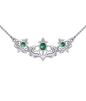 Shimmering Sterling Silver Scottish Thistle Necklace