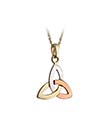 14K 3 Toned Gold Trinity Knot Pendant  view 2