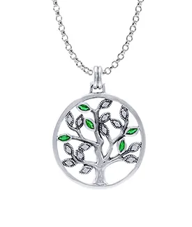 Emerald Celtic Tree of Life Pendant