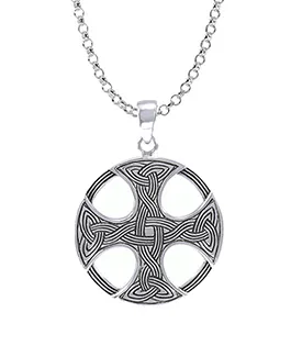 Silver Celtic Knot Cross Pendant