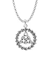 J24398 Silver Triquetra Knotwork Celtic Pendant With Chain Gaelsong