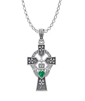 Claddagh Cross Irish Pendant