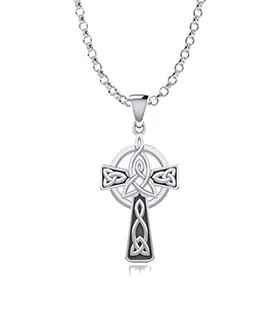 Celtic Trinity Knot Cross Pendant