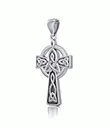 J24407 Silver Trinity Knotwork Cross Pendant Gaelsong