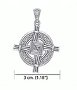 J24410 Silver Saint Brigid's Cross Pendant Measure Gaelsong