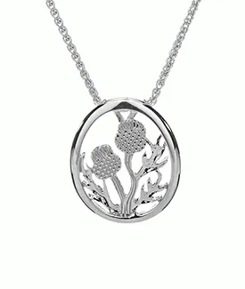Scottish Thistle Flower Pendant