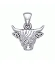J24438 Trinity Highland Cow Pendant Gaelsong