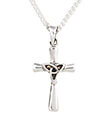 Trinity Knot Cross Pendant Sterling Silver Gaelsong