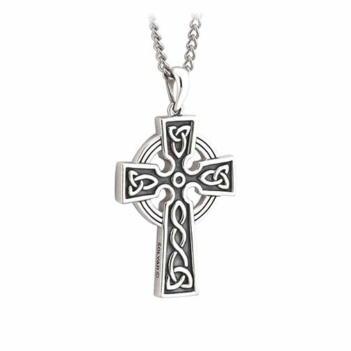 Double-Sided Oxidized Celtic Cross