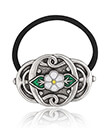 White Rose of Scotland Hair Tie Gaelsong