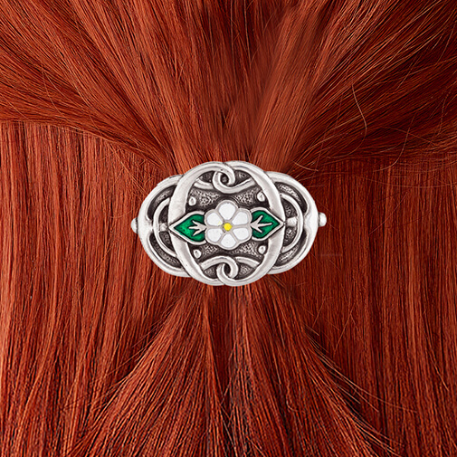 White Rose of Scotland Hair Tie