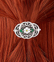 White Rose of Scotland Hair Tie Lifestyle 1 Gaelsong