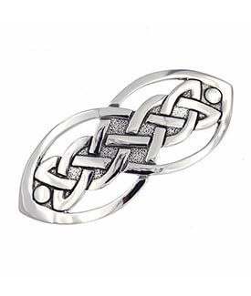Celtic Knotwork Hair Barrette Made of Pewter 