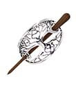 Pewter Celtic Tree of Life Hairslide with Wooden Pin