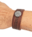 Men's Brown Leather Cuff Made in Ireland