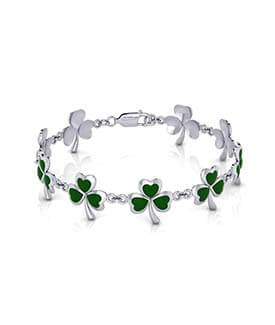 Irish Shamrock Link Bracelet