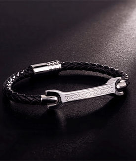 Inisheer Celtic Knot Leather Bracelet