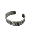 J52206 Silver Pewter Cuff Bracelet Connemara Stone Gaelsong