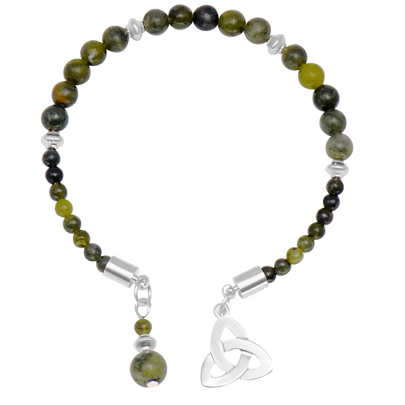 J52216 Connemara Marble Celtic Lucky Horseshoe Bracelets with TRINITY KNOT Studio Gaelsong