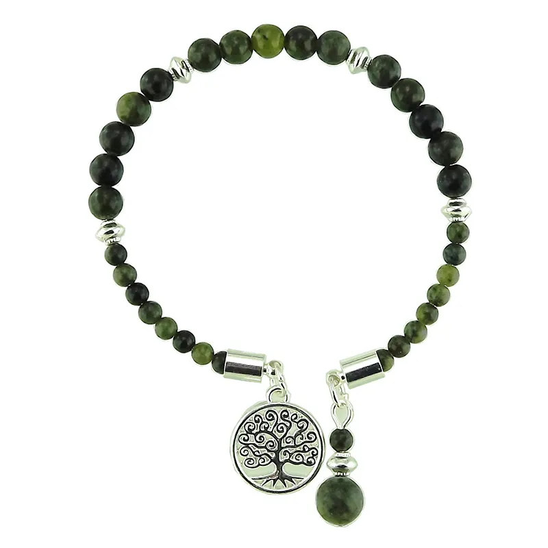 J52216 Connemara Marble Celtic Lucky Horseshoe Bracelets with TREE of Life Studio Gaelsong