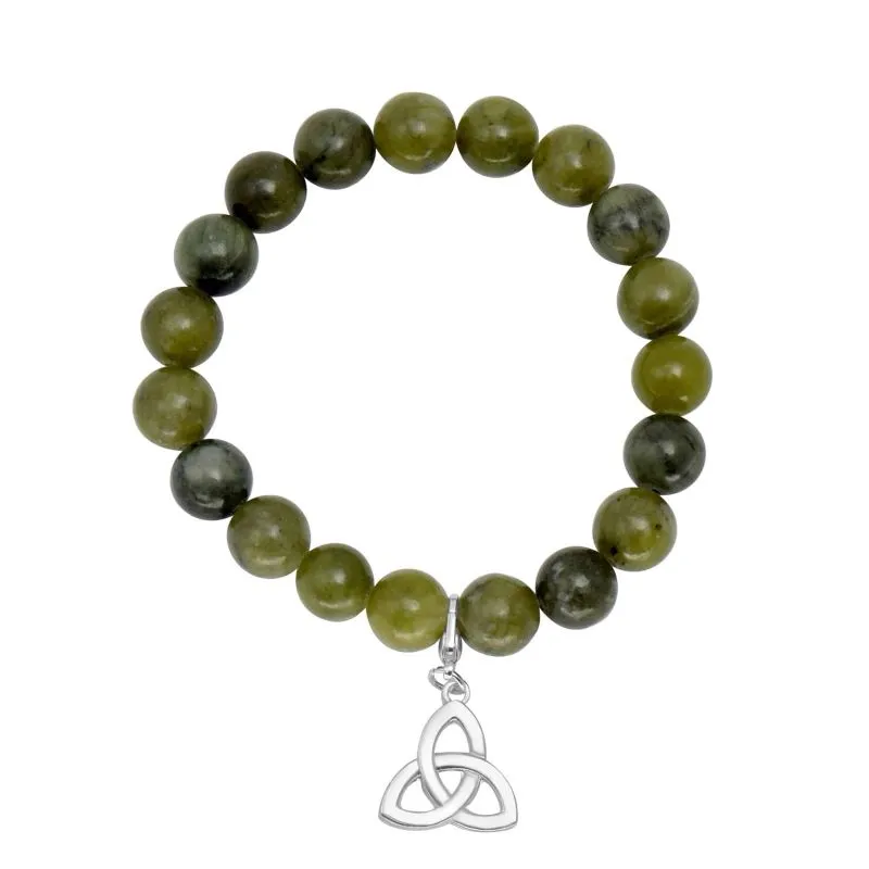 J52217TRINITY Genuine Connemara Marble Celtic Bracelets Trinity Knot Gaelsong