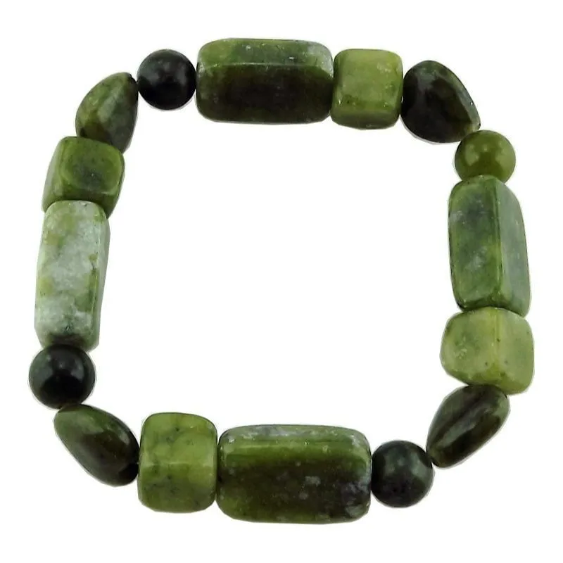 J52229 Rare Connemara Marble Beads Stretch Bracelet Multi Marble Gaelsong