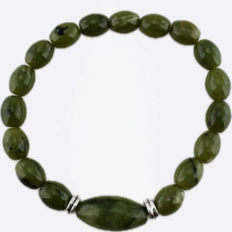 J52229 Rare Connemara Marble Beads Stretch Bracelet Watermelon Gaelsong