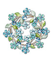 Forget-Me-Nots Crystal Brooch
