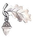 Oak Leaf and Acorn Pin of Sterling Silver Gaelsong