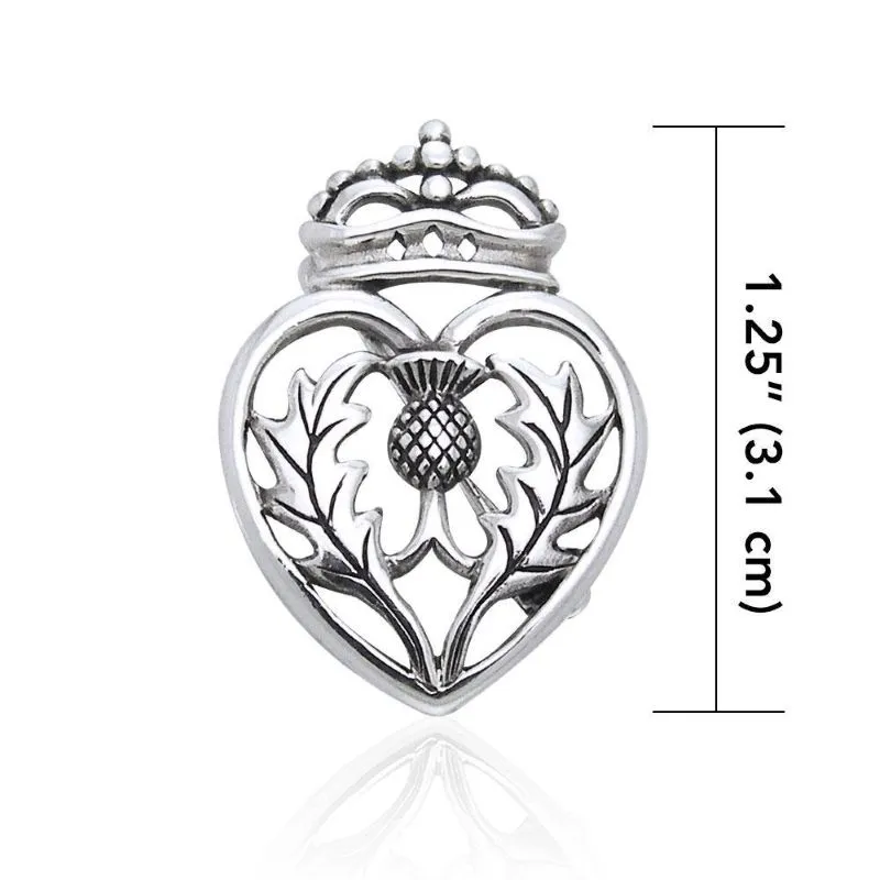 J69009S Speak Bravery and Honor Irish Thistle Pin Measure Gaelsong