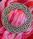 Cornwall Pewter Scarf Ring with Celtic Knot Design