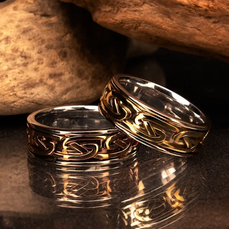 J74025 10K Gold Celtic Eternity Wedding Band Lifestyle Gaelsong