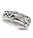 Viking Dragon Ring Made of Oxidized Sterling Silver 1 Gaelsong