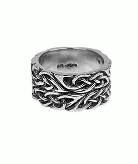 Celtic Knot Double Row Ring